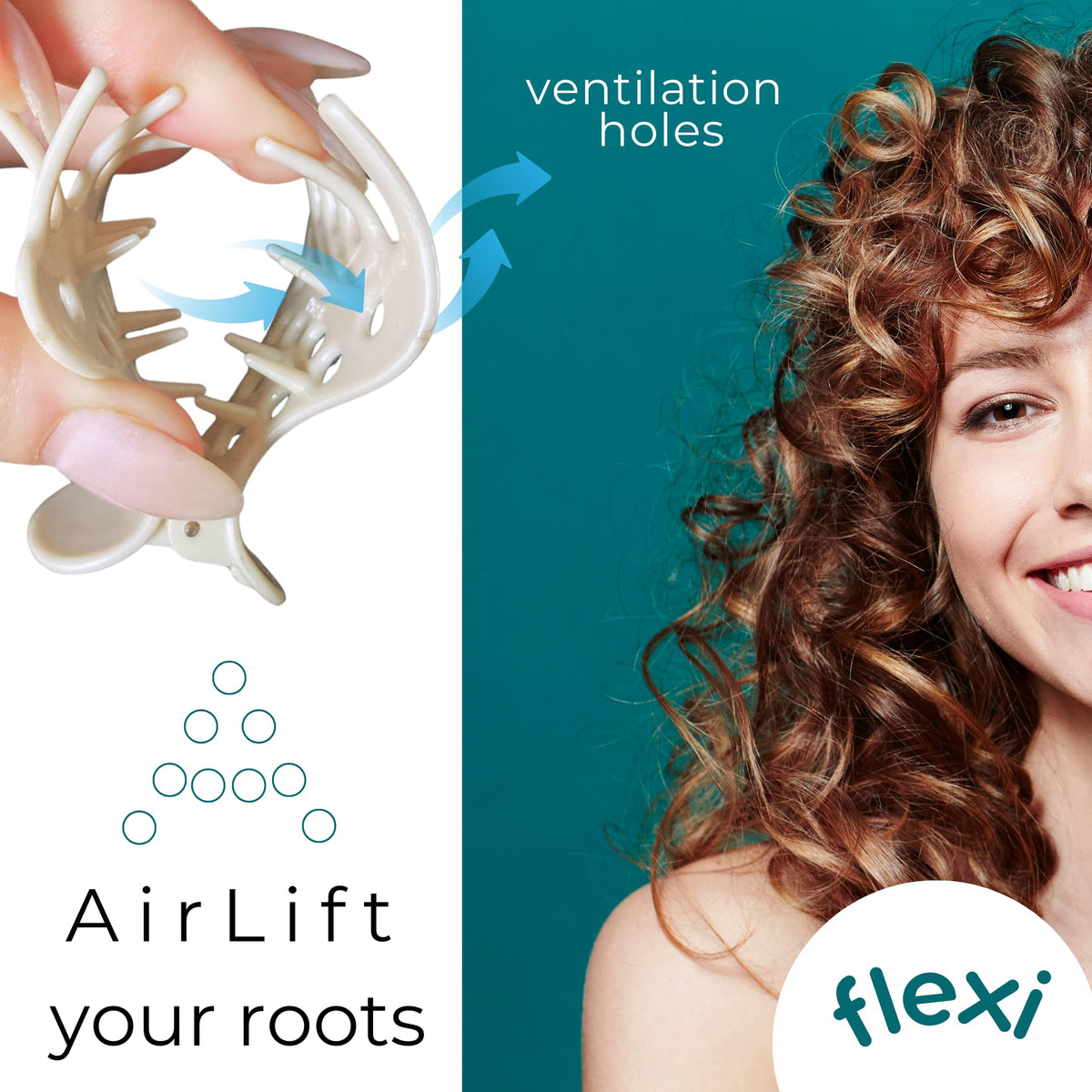 Cocoa & Cali clips attached during diffusing to boost root volume and speed drying