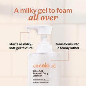 Cocokind bottle beside ruler to show 13.5 oz scale, indicates product size