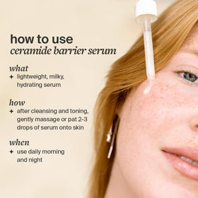 Close-up texture smear of Cocokind serum highlighting hydrating, non-greasy finish