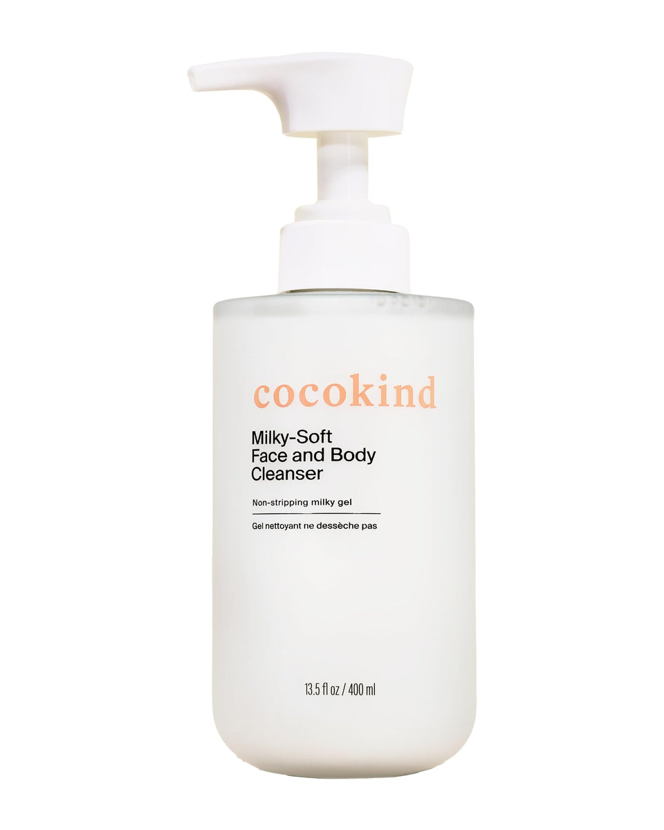 Cocokind front packaging 13.5 oz bottle showing label and size, conveys product clarity