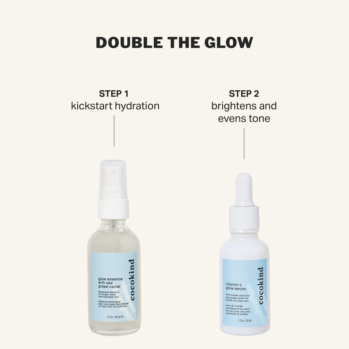 Cocokind label close-up showing key ingredients and gentle formulation benefit