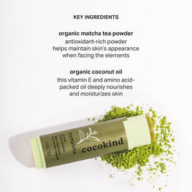 Cocokind Mymatcha close-up texture showing smooth balm finish for quick hydration benefit