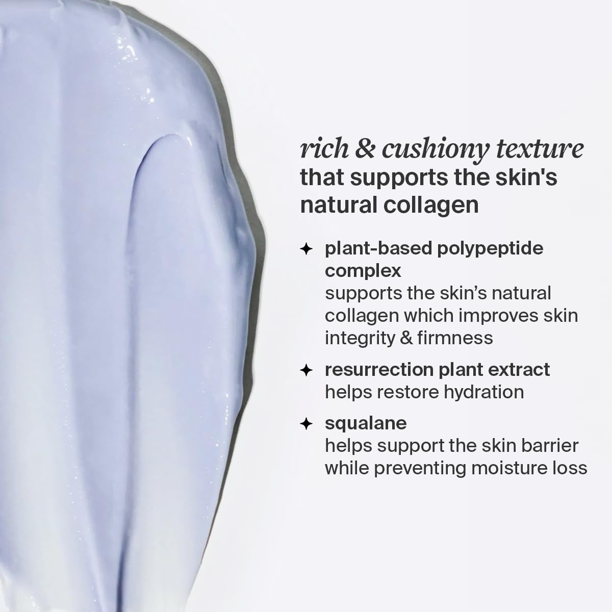 Key ingredients display showing Cocokind resurrection plant and peptides