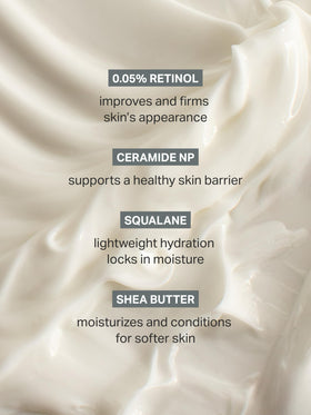Cocokind retinol body cream 8 fl oz next to common items to show scale