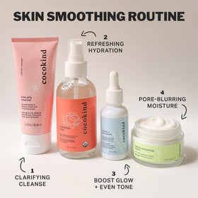 Cocokind rosewater on a bathroom shelf in a clean routine setting for freshness