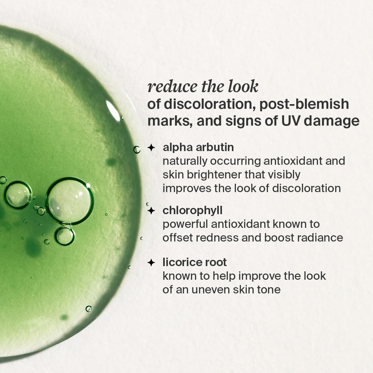 Cocokind alpha-arbutin ingredient visual emphasizing spot fading
