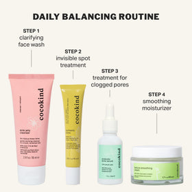 Cocokind on bathroom vanity styled for morning routine inspiration and ease