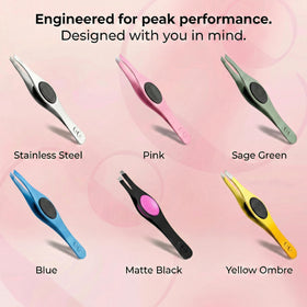 Coco's Closet compact storage case protecting tweezer between uses