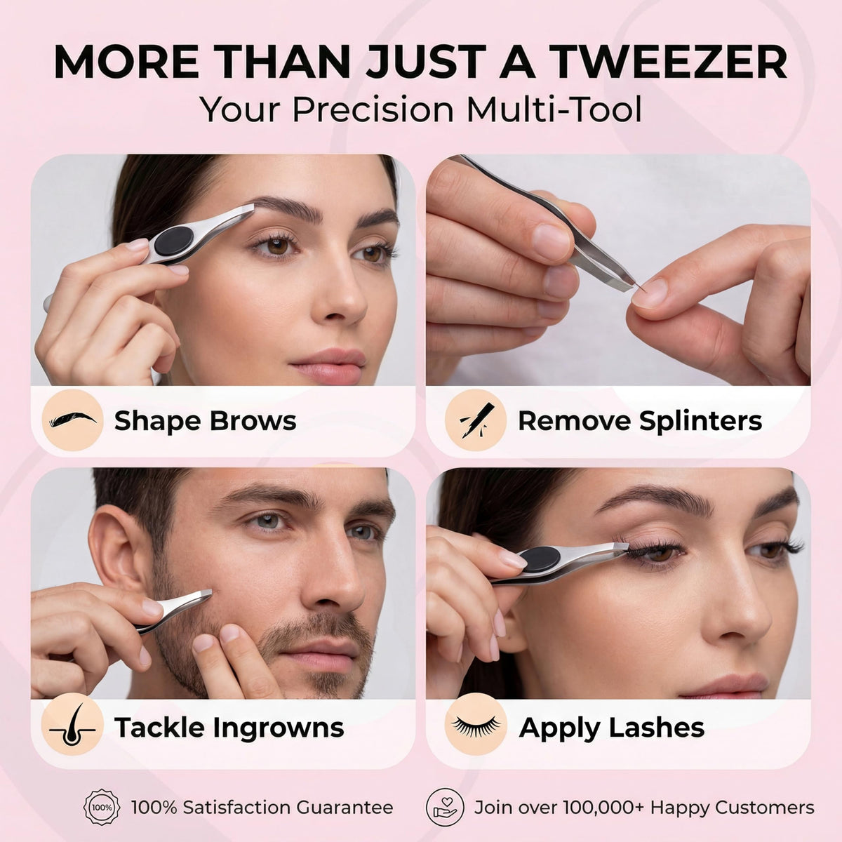 Coco's Closet tweezer held in hand showing size and precise control