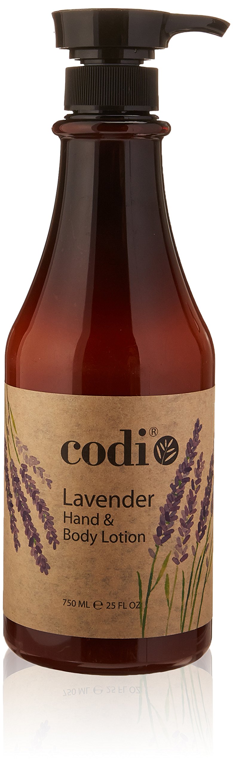 Codi N Codi front bottle showing lavender hand and body lotion label and size