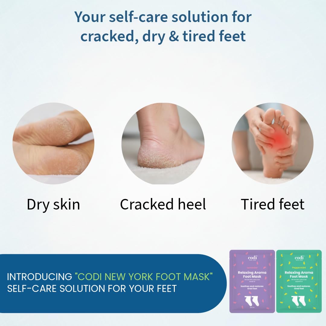 Codi New York serum applied to heel demonstrating intense moisturization