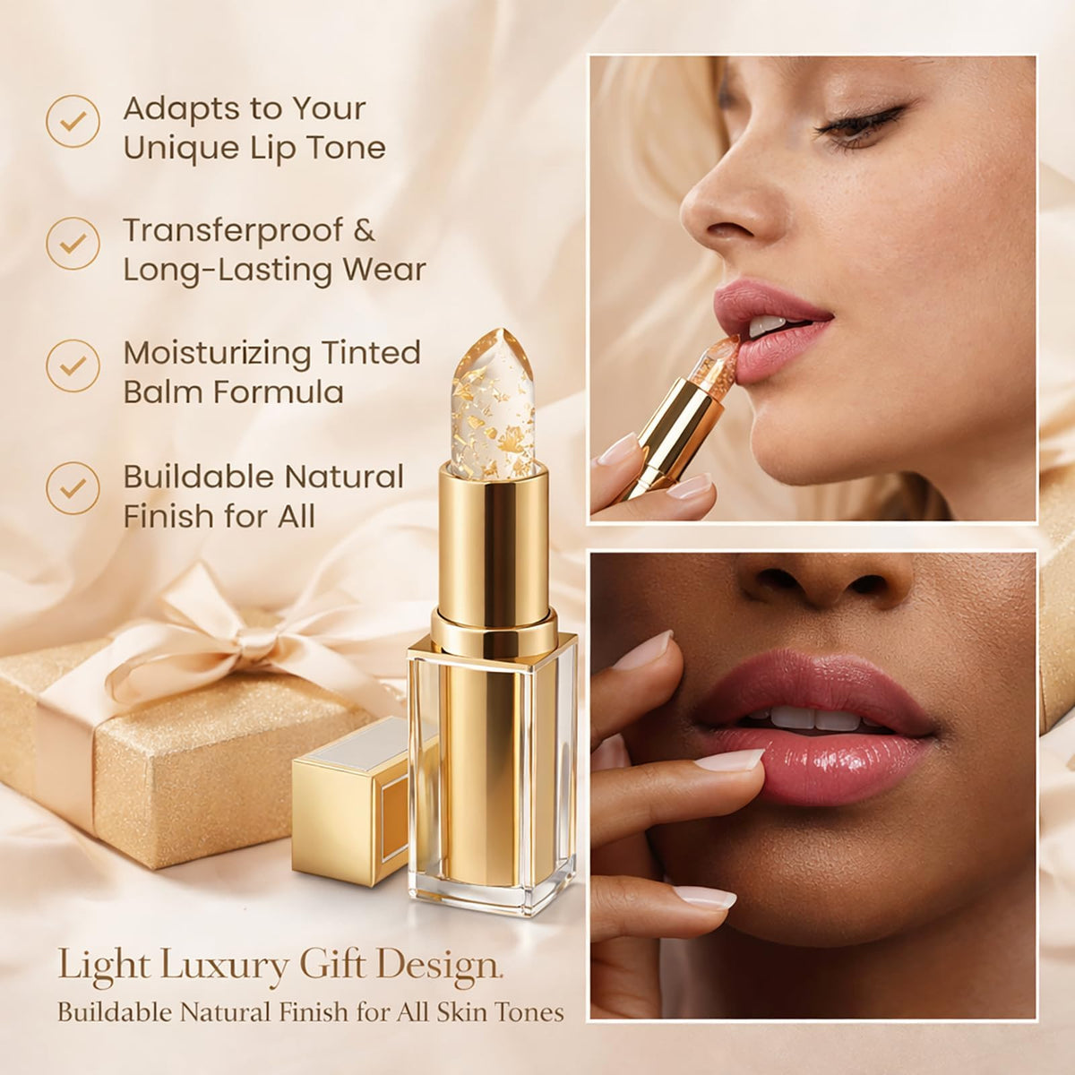 Coellyo golden tube detail with foil accents highlighting premium finish and style
