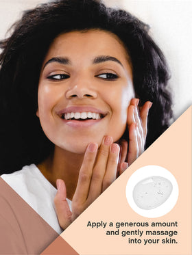 Coera application on cheek demonstrating hydration layering before moisturizer