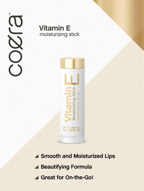 Coera stick applied on lips demonstrating immediate hydration and visible softness