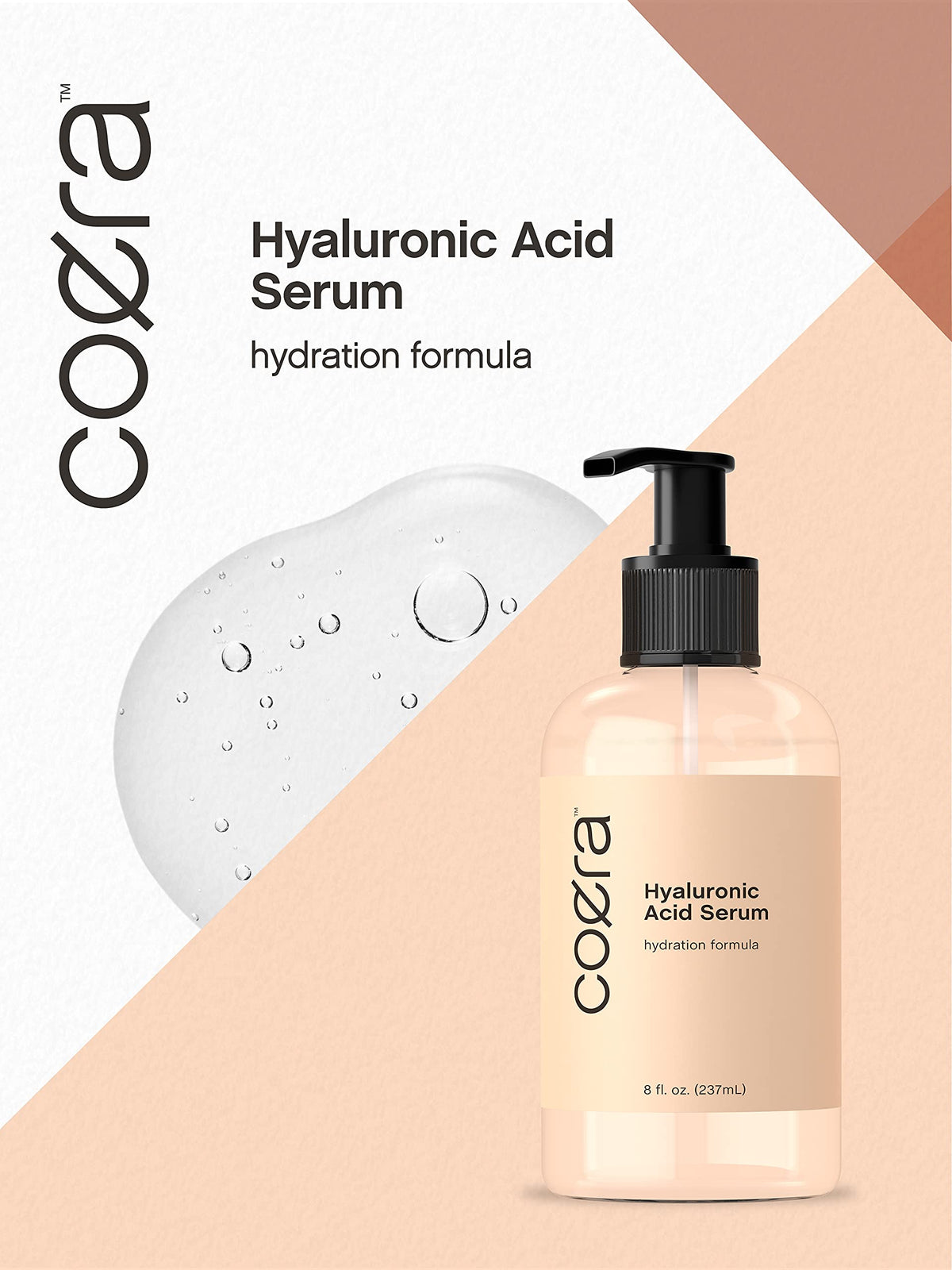 Coera bottle label close-up displaying ingredient claims and clean formulation