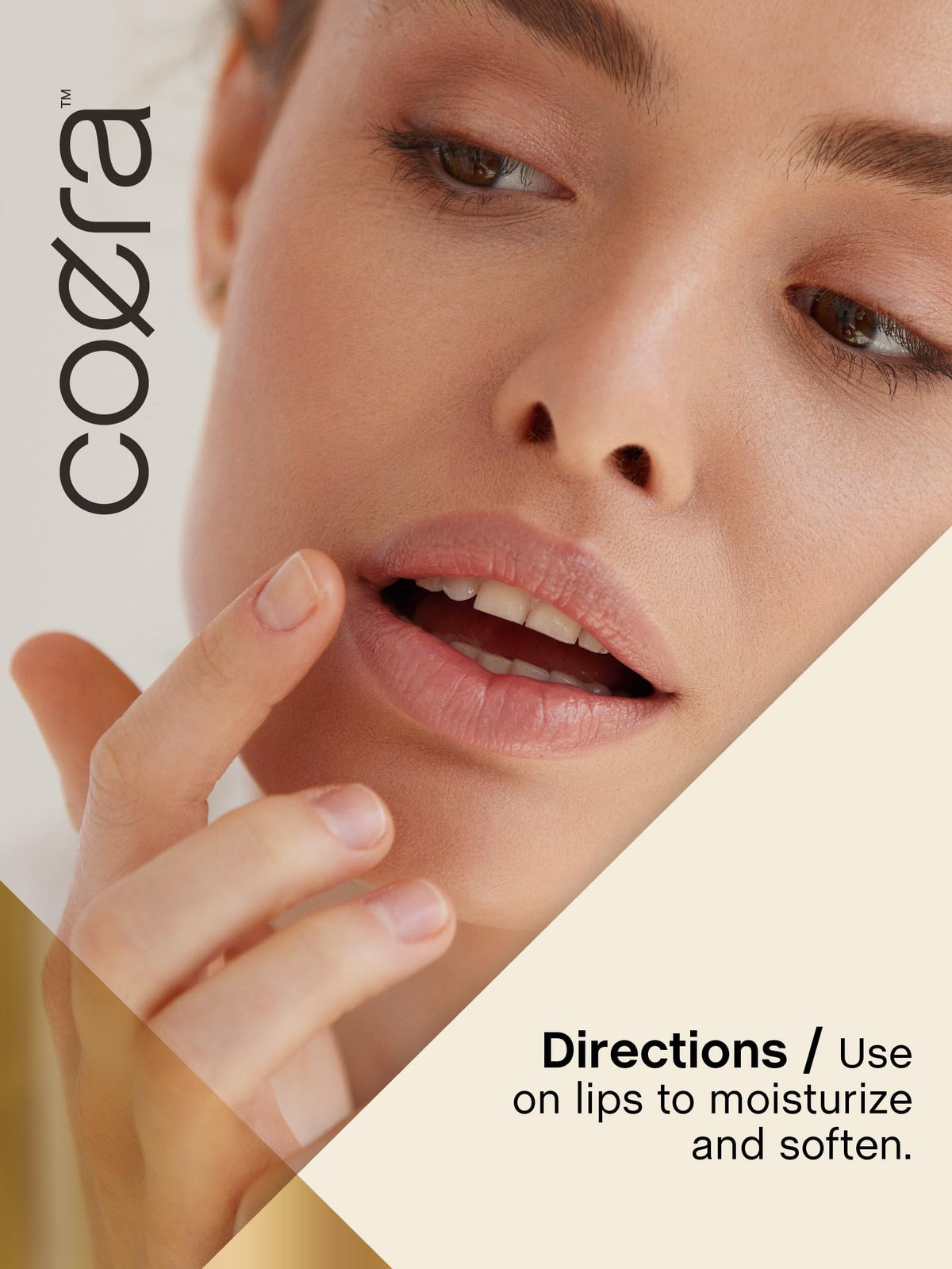 Coera ingredient label closeup showing clean formula and free-from benefits