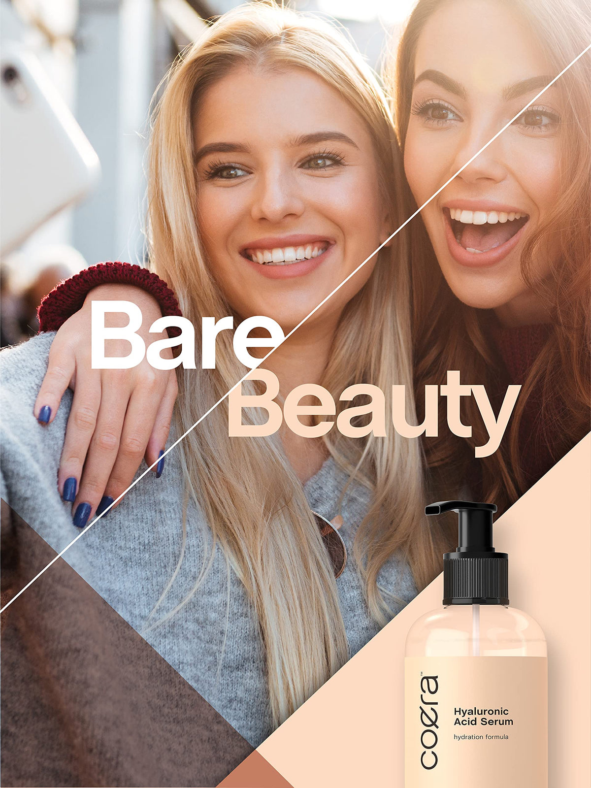 Coera serum on hair ends reducing frizz and adding visible smoothness