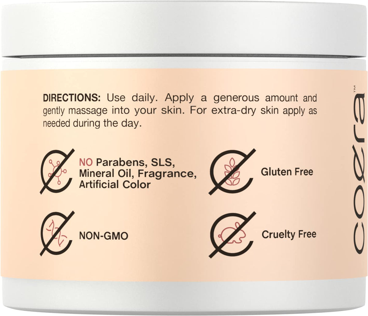 Coera open jar revealing cream inside to highlight packaging and amount