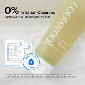 coeternal gel texture on hand demonstrating gentle smooth cleansing