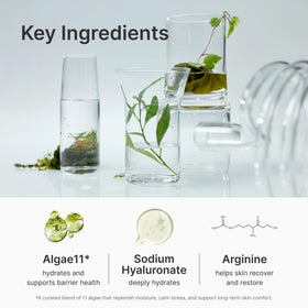 coeternal label ingredients highlighting Algae11 and hyaluronic support