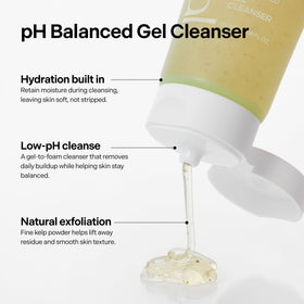 coeternal pump and label closeup highlighting pH balance benefit