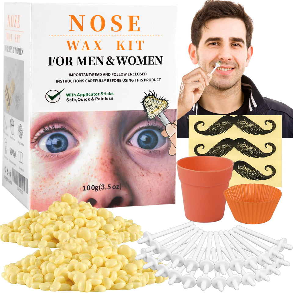 CoFashion front packaging showing full nose wax kit contents and benefits