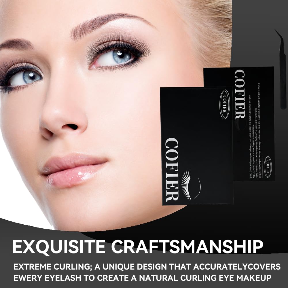 CoFier lashes and tweezers in a makeup bag conveying portability and everyday use