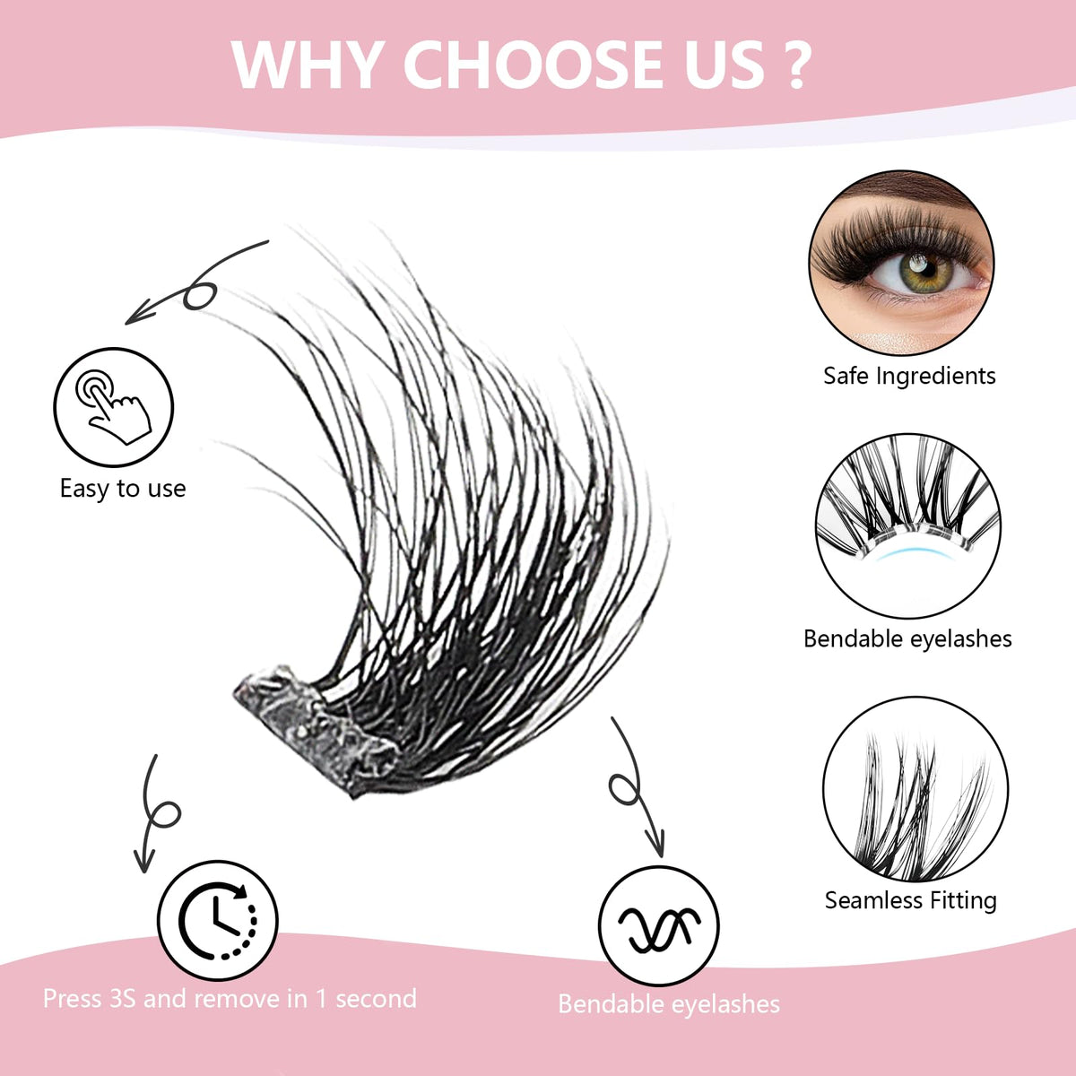 CoFier spread of mixed 12–20mm lengths for customizable lash styling