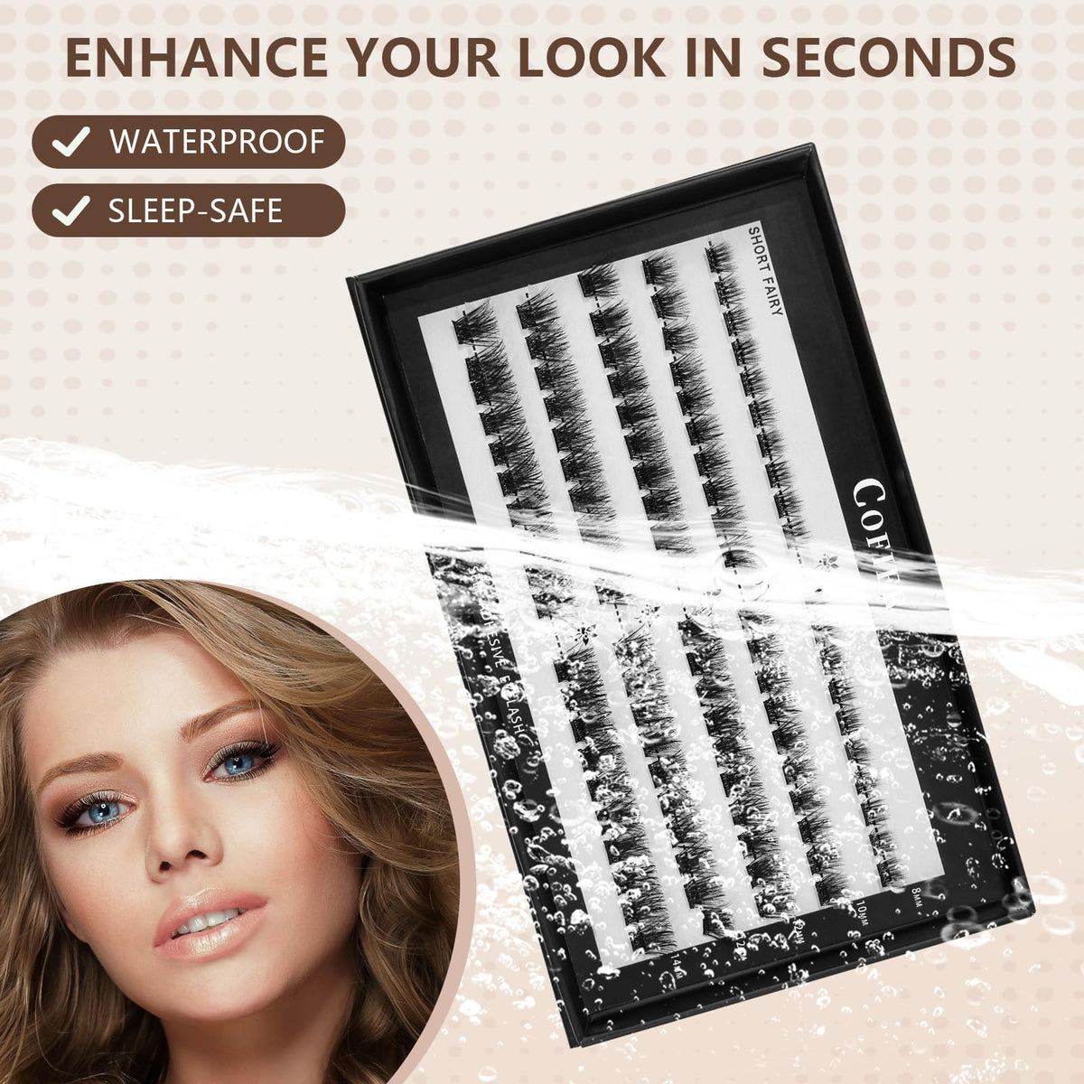 CoFier storage tray with unused clusters protecting curl and extending use