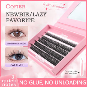 CoFier tweezer placing a cluster demonstrating easy glue-free application