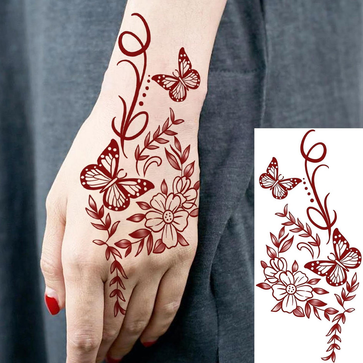 COKTAK lifestyle image of ankle and leg with floral tattoo for stylish accent