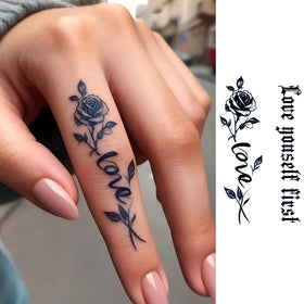 COKTAK tattoo remaining after water spray illustrating waterproof durability