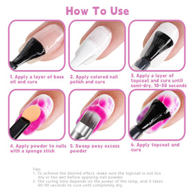 COLAYERIST pigment applied on nail swatch showing vibrant color payoff