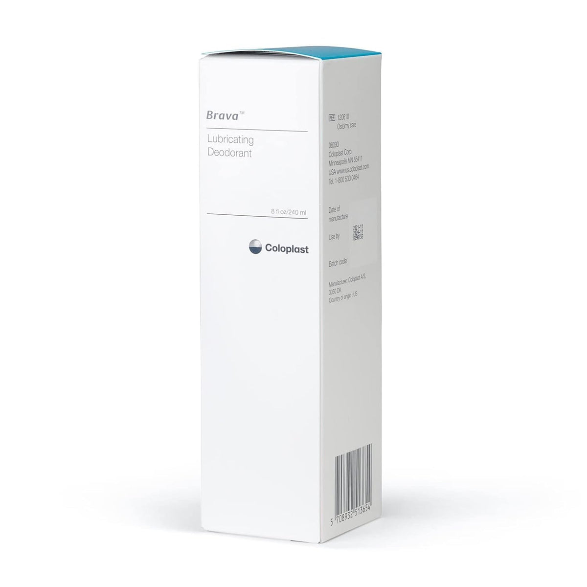 Coloplast Brava bottle on bathroom counter suggesting discreet daily use benefit