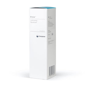 Coloplast Brava bottle on bathroom counter suggesting discreet daily use benefit