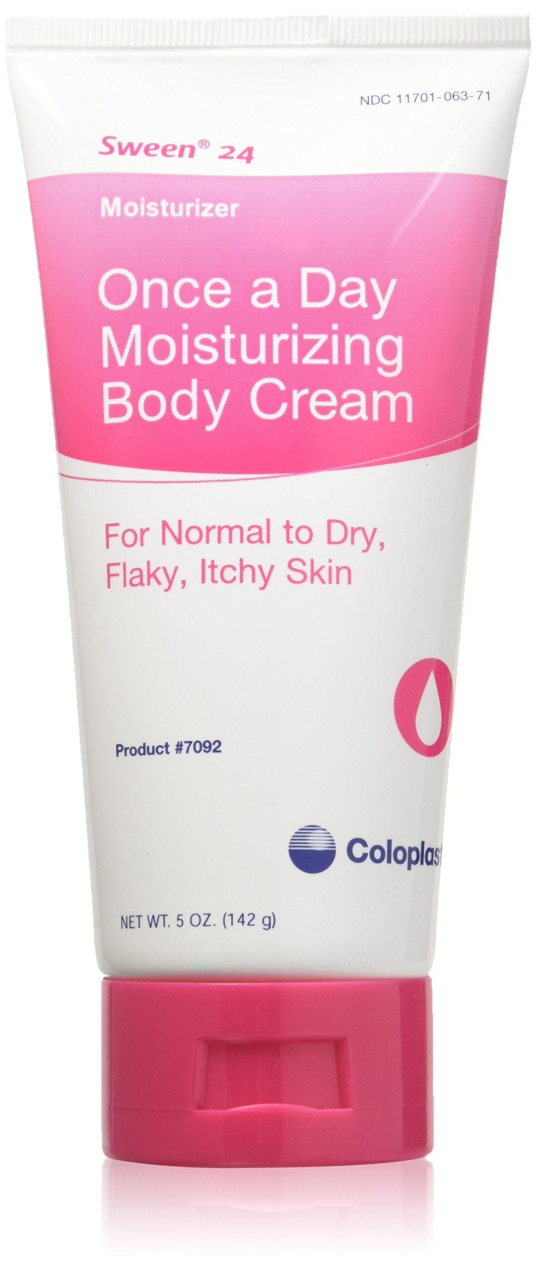 Coloplast Sween 24 front packaging showing unscented 5 oz cream and benefits