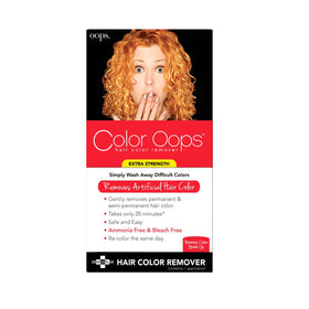 Color Oops front packaging showing product and directions for quick use