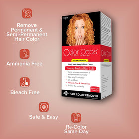 Color Oops in a bathroom setting showing easy at-home hair color reset
