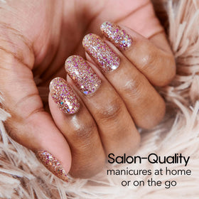 Close-up of Color Street strip texture highlighting holographic sparkle benefit