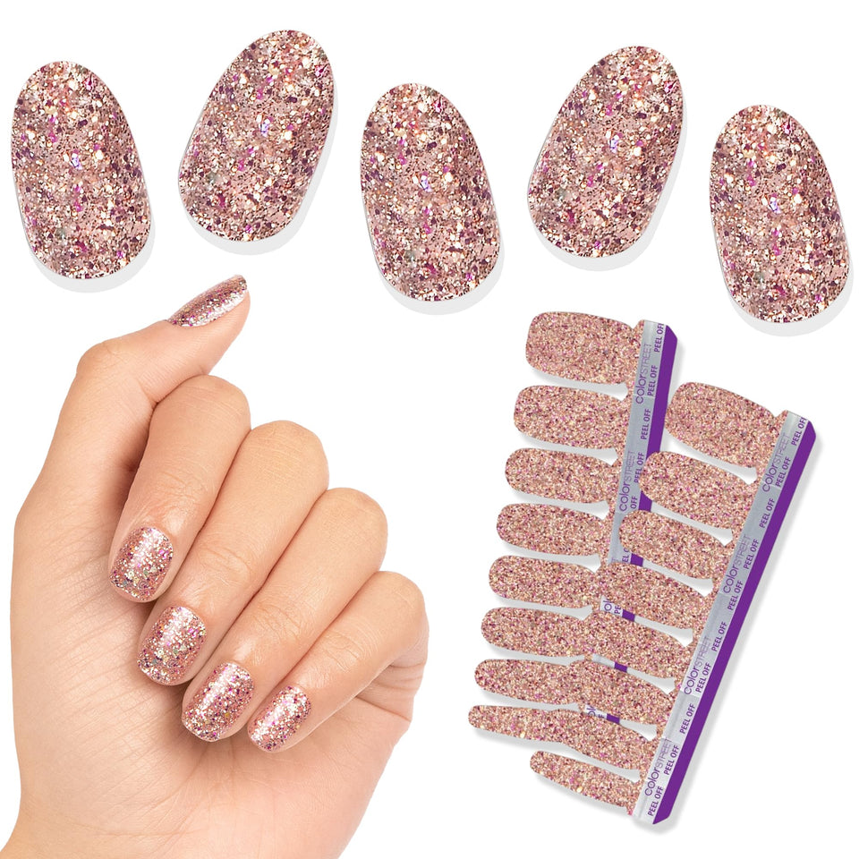 Color Street front packaging showing Tokyo Lights design and instant glitter benefit