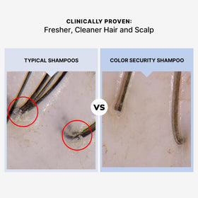 COLOR WOW before and after hair showing brighter color benefit