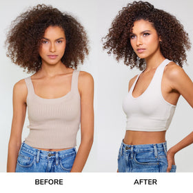 COLOR WOW applying conditioner to wet curls showing slip benefit faster styling