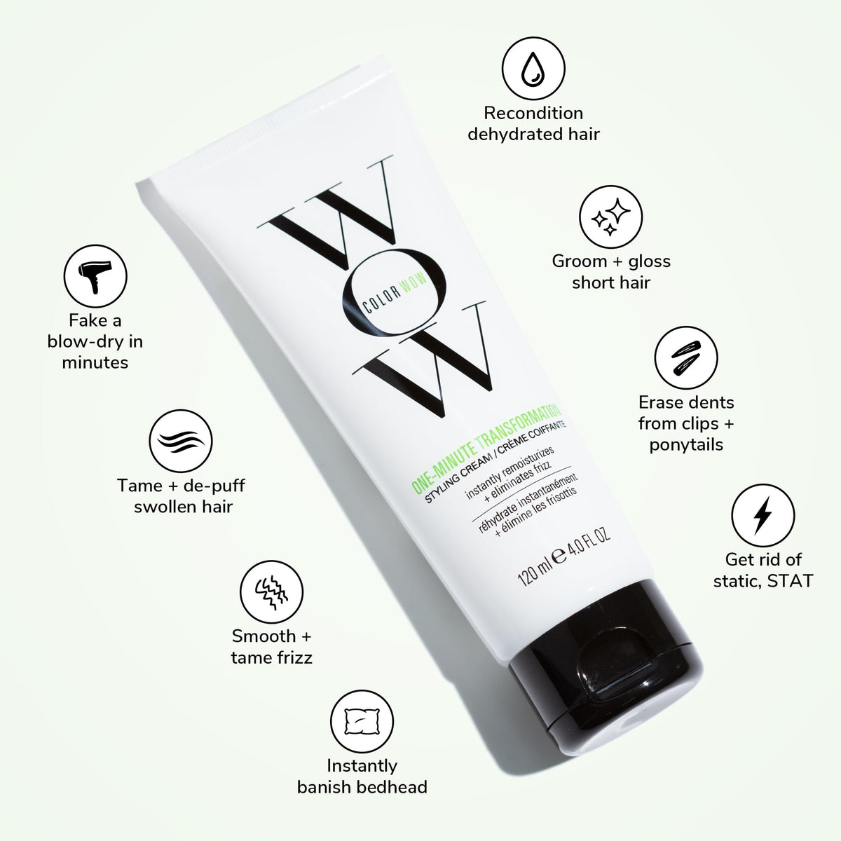 COLOR WOW cream texture close-up showing smooth, lightweight formula and absorption benefit