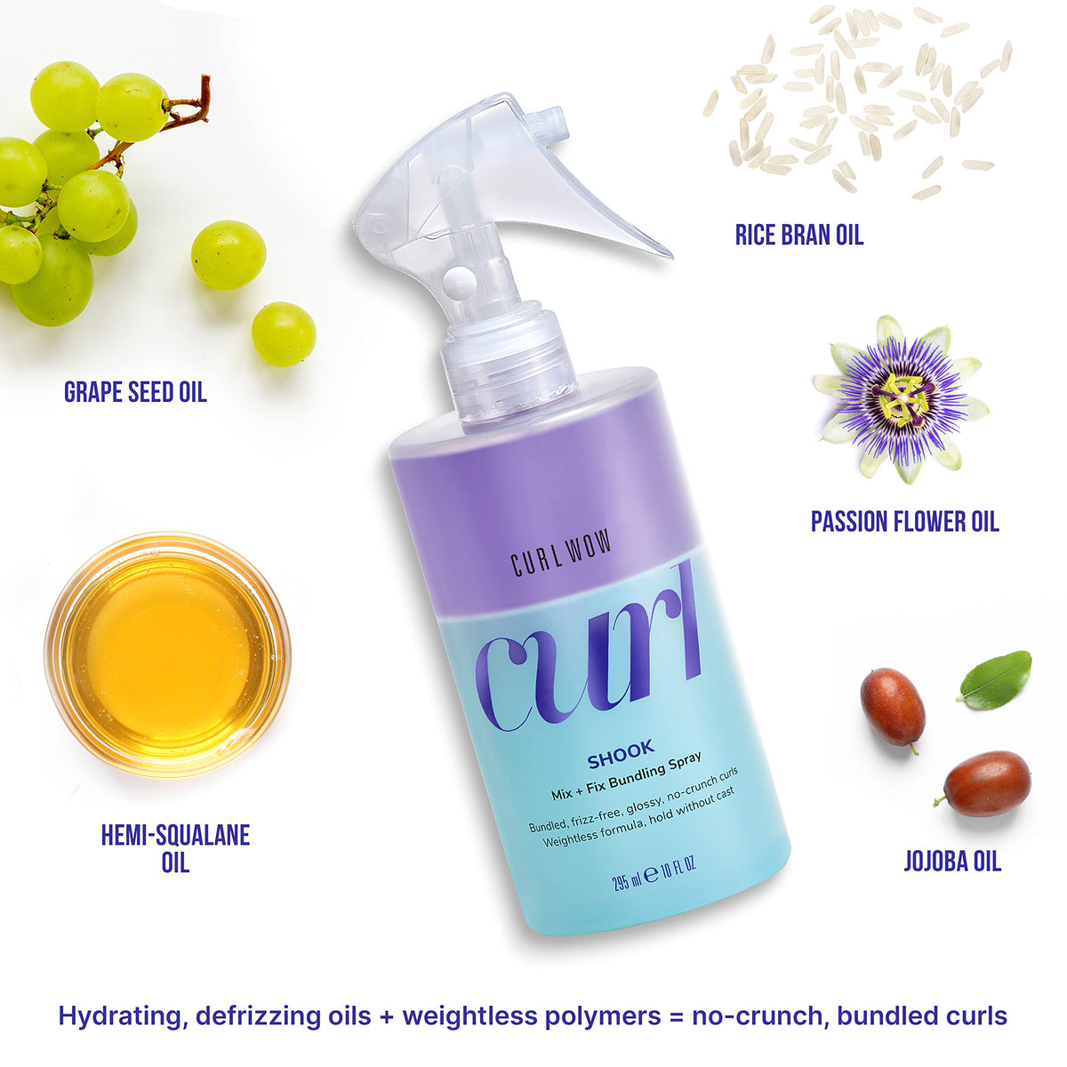 COLOR WOW defined dry curls in lifestyle scene delivering shine and bounce benefit