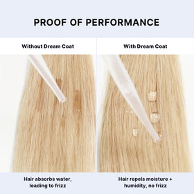 COLOR WOW being used with blow dryer to activate heat-activated polymers