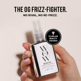 COLOR WOW mist close-up demonstrating fine spray for even application