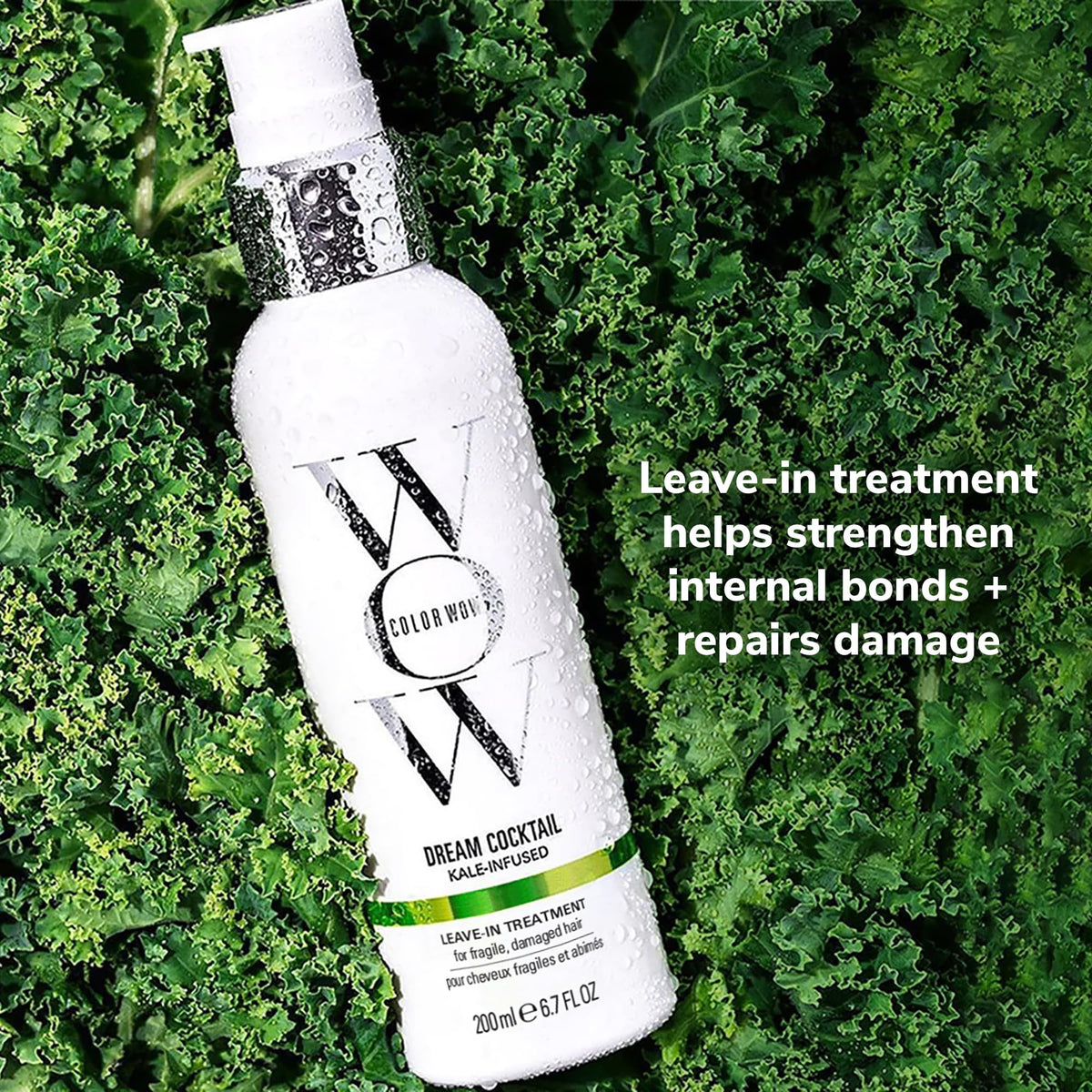 COLOR WOW being applied to damp hair demonstrating easy distribution and protection