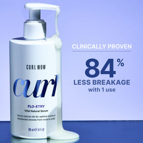 COLOR WOW serum texture droplet on hand showing lightweight slip and absorption