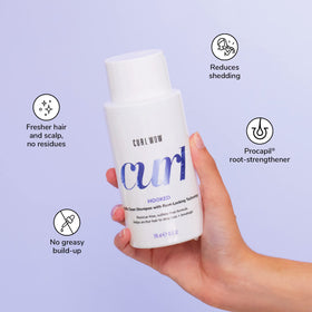 COLOR WOW on a bathroom shelf styled to show salon-quality routine