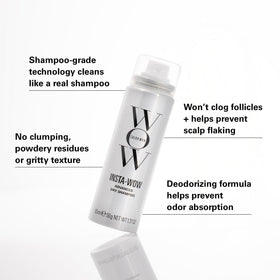 COLOR WOW product being applied at roots to refresh hair between washes